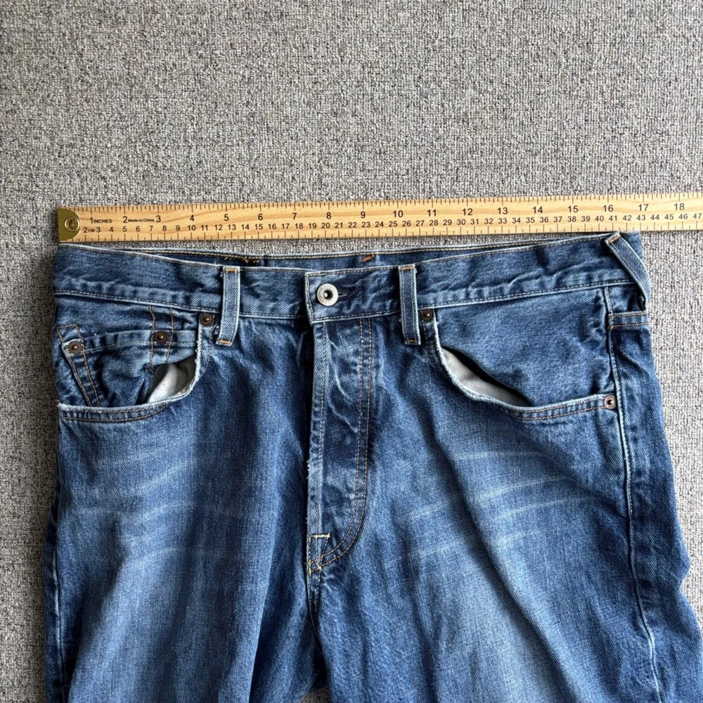 Lucky Brand Jeans Men 33x30 Dungarees American Classic Blue Made in USA Vintage